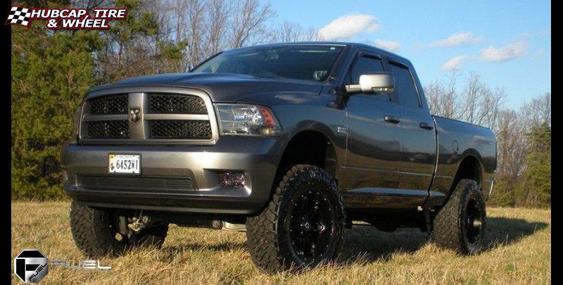 vehicle gallery/dodge ram quad cab fuel hostage d531 0X0  Matte Black wheels and rims